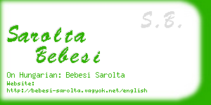 sarolta bebesi business card